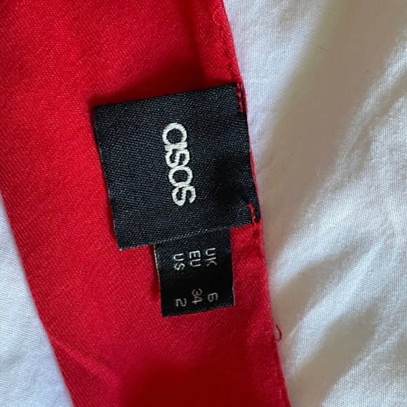 Red A-Line ASOS Midi Dress - Picture 4 of 4